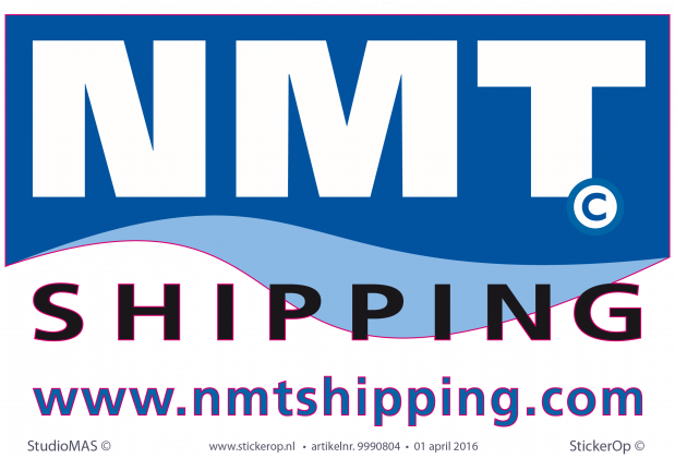 Muursticker zakelijk logo - NMT Shipping Muurstickers zakelijk logo NMT shipping