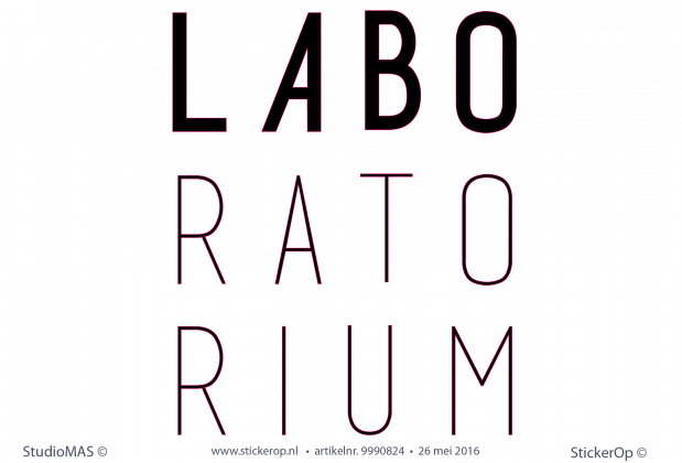 Muursticker logo - LaboRatoRium zakelijke logo LaboRatoRium