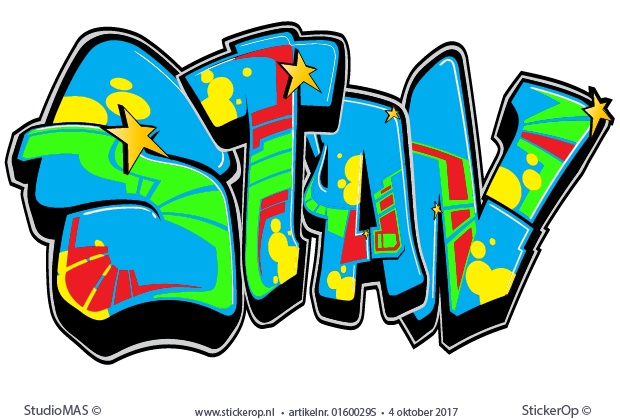 Muursticker graffiti - Stan