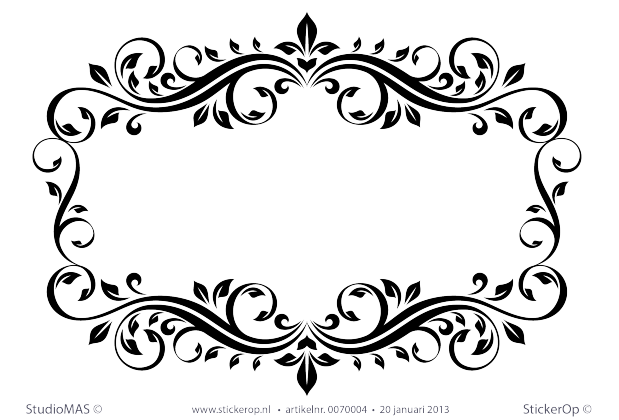 Muurstickers thema muursticker decoratief baroque foto lijst