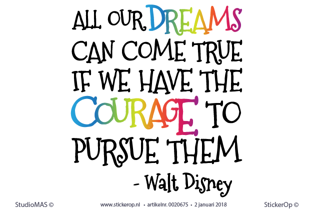 Muurstickers Engelse teksten - All our dreams - in full colour engelse tekst - all our dreams