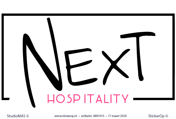 - muursticker van eigen logo - Next Hospitality