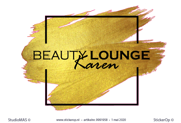 Muursticker zakelijk logo - Beauty Lounge Karen muursticker zakelijk logo - Beauty Lounge Karen
