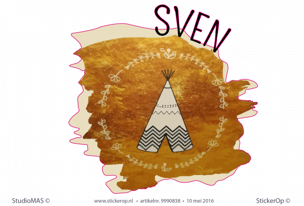 Deursticker van eigen afbeelding - Sven Naamsticker Sven