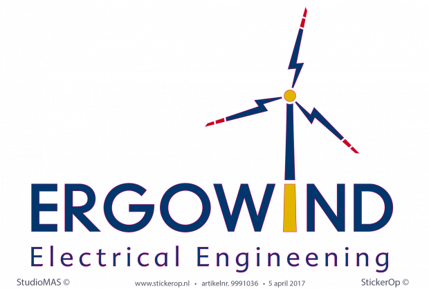 Muursticker zakelijk logo Ergowind