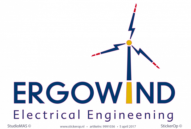 Muursticker zakelijk logo - Ergowind Muursticker zakelijk logo Ergowind