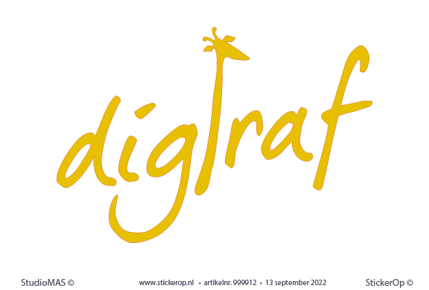 Muur-, deur-, raamsticker zakelijk logo - Digiraf