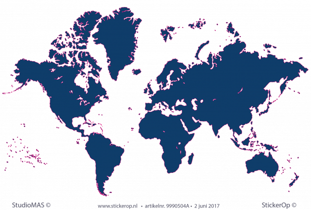 muursticker wereldkaart Stoneasy