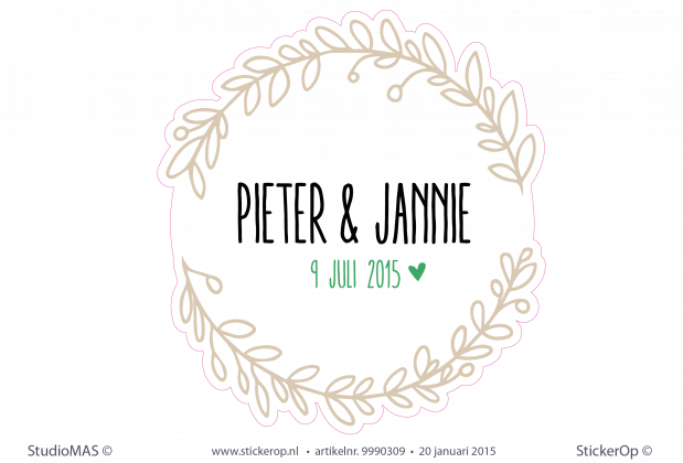 logo sticker trouwlogo