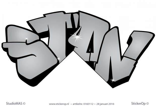 Muursticker graffiti - Stan muursticker graffiti Stan