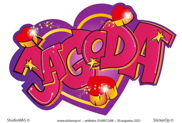 Muurstickers graffiti naamstickers - Jagoda