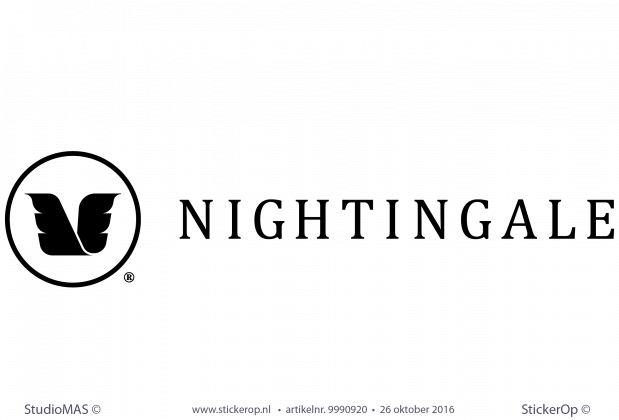 muursticker zakelijk logo-Nightingale