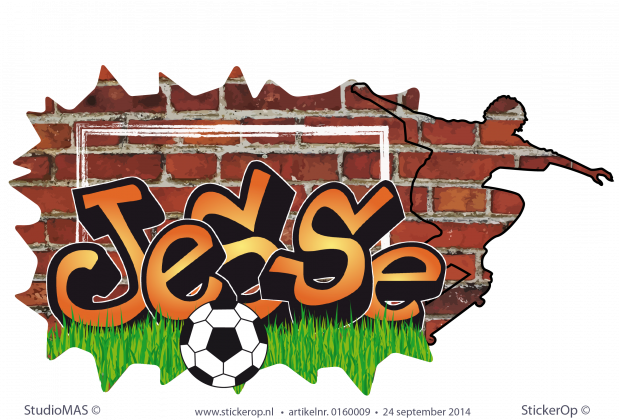 Muurstickers graffiti - Sportieve Jesse muursticker graffiti sportieve Jesse