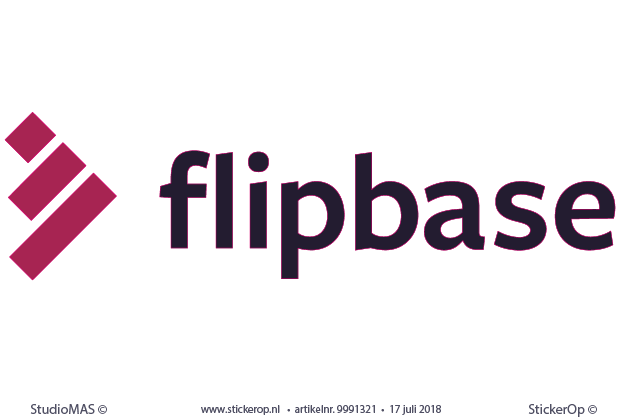 muurstickers zakelijke toepassing - logo Flipbase