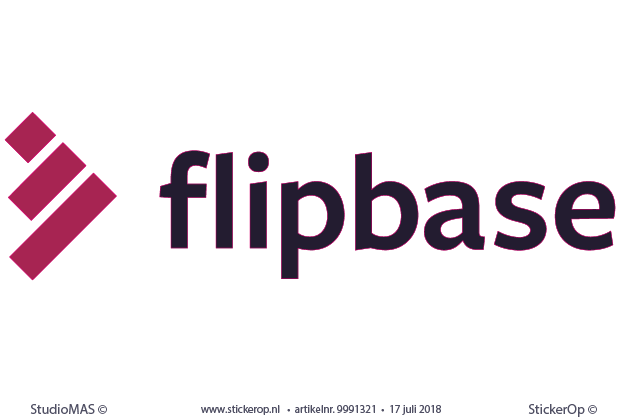 Muursticker zakelijk logo - Flipbase muurstickers zakelijke toepassing - logo Flipbase