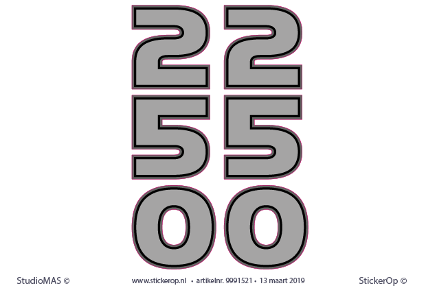 stickers motorkap buitenboordmotor - 250 - 2 stuks 8x22 cm. stickers motorkap buitenboardmotor - 250 - 2 stuks 8 x 22 cm