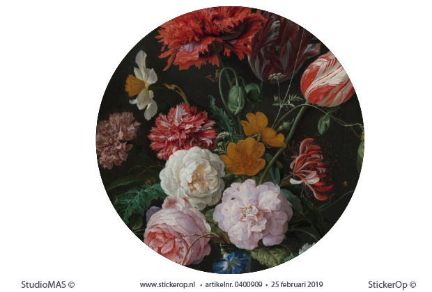 Muursticker Stilleven met bloemen - Jan Davidsz. de Heem heem