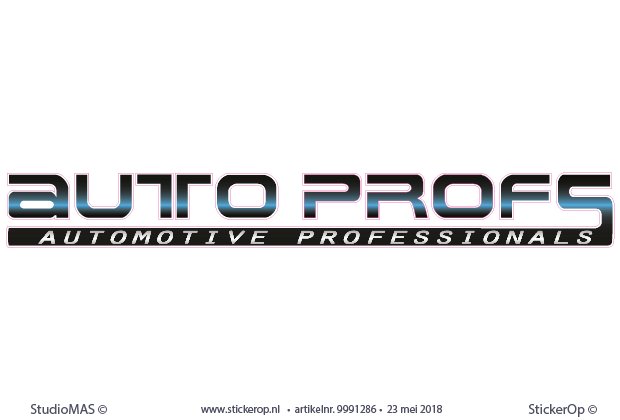 Muurstickers zakelijke toepassing - Logo AutoProfs - muurstickers zakelijk gebruik - logo AutoProfs