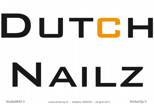 muursticker zakelijk logo dutch nailz