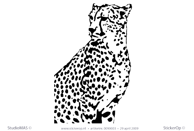 Muurstickers thema muursticker natuur cheeta