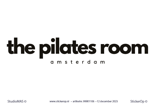 Spiegelsticker zakelijk openingstijden - The pilates room pilates room