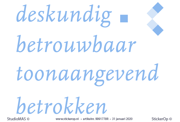 aanpassen woordenwolk - Explain -sticker zakelijke quote - Explains unique selling points
