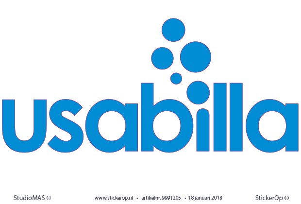 Muurstickers zakelijk gebruik - Logo Usabilla - Logo Usabilla