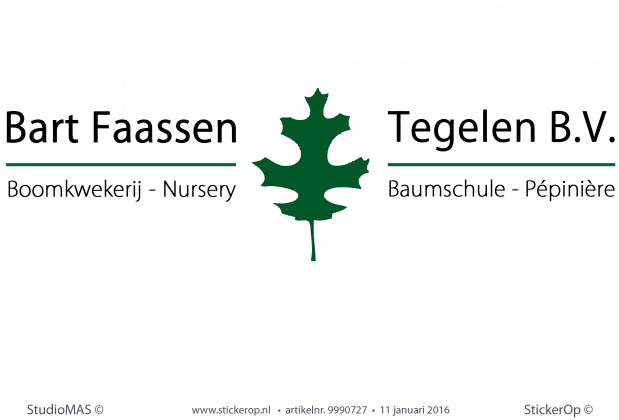 muurstickers zakelijke logos Faassen boomkwekerij