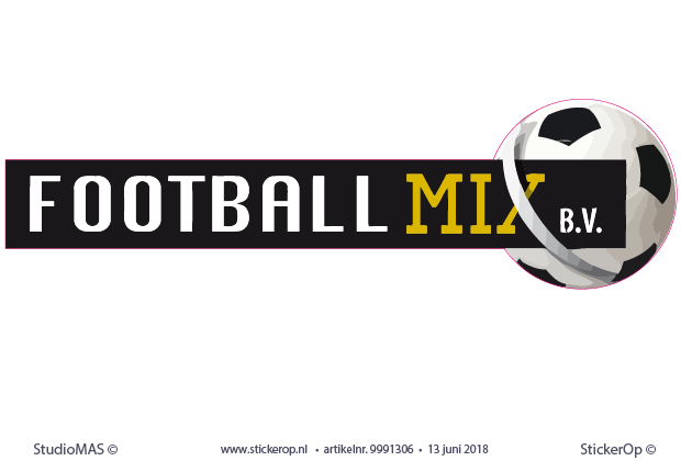 Muursticker zakelijke toepassing - logo FootballMix muurstickers zakelijke toepassing - logo FootballMix