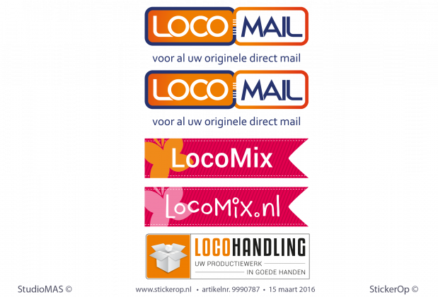Muurstickers zakelijk logo - diverse logo's LocoMix muurstickers zakelijk logo LocoMail
