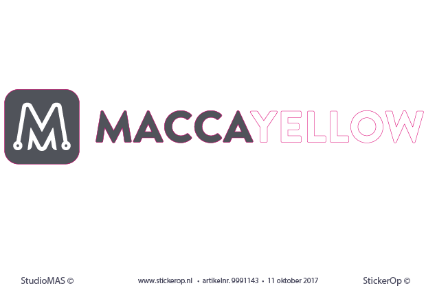 Muurstickers zakelijk logo - MaccaYellow