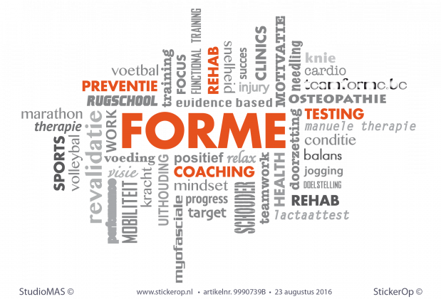 Muursticker zakelijke woordenwolk Forme