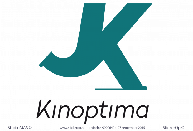 Muursticker zakelijk logo - Kinoptima muursticker zakelijk logo Kinoptima