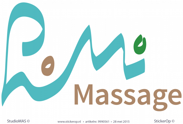 muursticker zakelijk logo Lomo massage