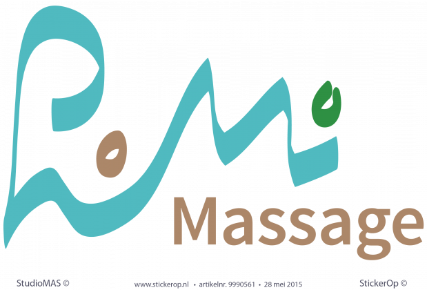 Muursticker zakelijk logo - Lomo massage muursticker zakelijk logo Lomo massage