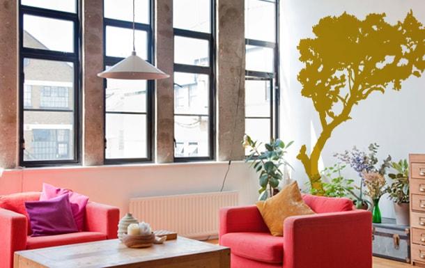 boom op de savanne Afrika woonkamer interieur-min