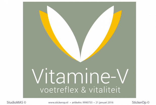 Muursticker zakelijk logo Vitamine V