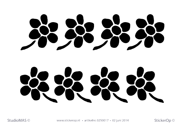 Muurstickers decoratie zelf maken - Bloemen 6 cm muursticker zelf maken bloemen 6 cm