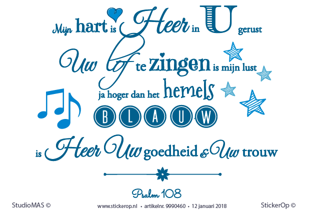 Muurstickers van zelf aangeleverde tekst - Ada's hemels blauw zelf aangeleverde tekst - Adas hemels blauw