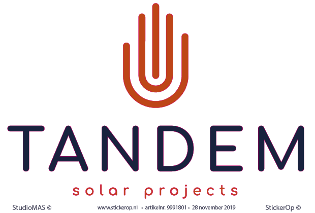 Zakelijk logo op de muur - Tandem Solar Projects op de muur - Tandem Solar Projects