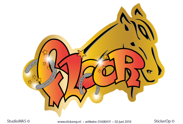 Muursticker graffiti thema paarden - Floor