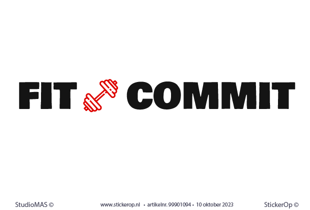 Muursticker van zakelijk logo - Fit Commit Commit