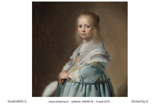 van een meisje in het blauw-Johannes Cornelisz Verspronck-vierkant