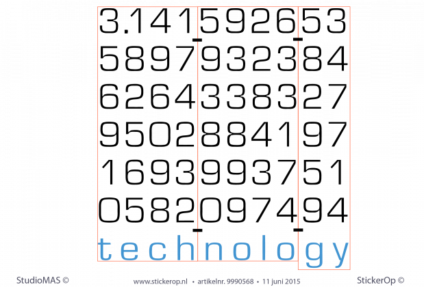 muursticker zakelijk logo Pi-Technology