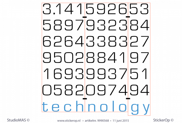 Muursticker zakelijk logo - Pi Technology muursticker zakelijk logo Pi-Technology
