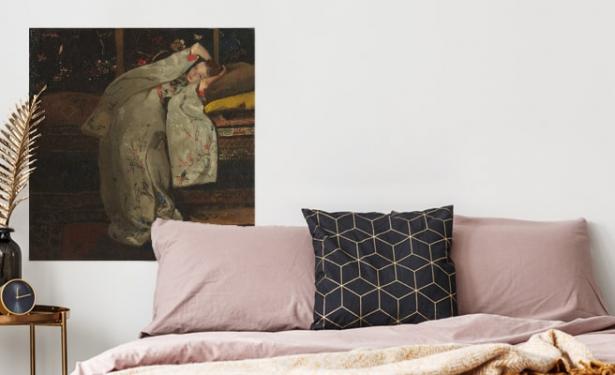 rijksmuseum amsterdam meisje in kimono slaapkamerdecoratie vierkant-min