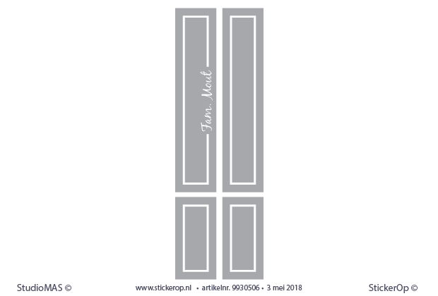 Raamsticker voordeur Fam Mout