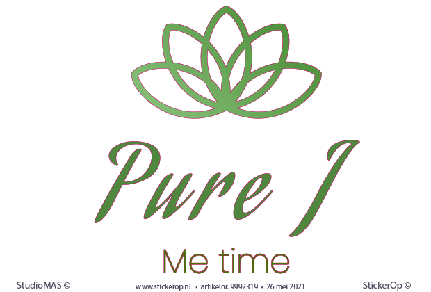 muursticker zakelijk logo Pure I me time